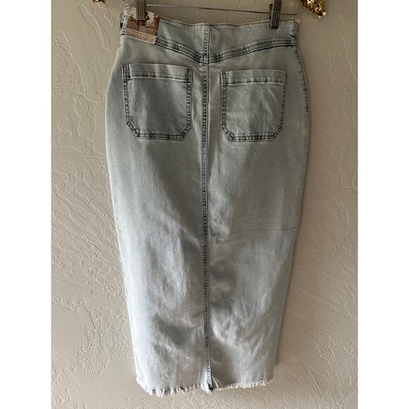 SINCERELY JULES | Boho Denim Y2K 90s Fringe Asymmetrical Skirt Size Small 5 /27 - Picture 5 of 14